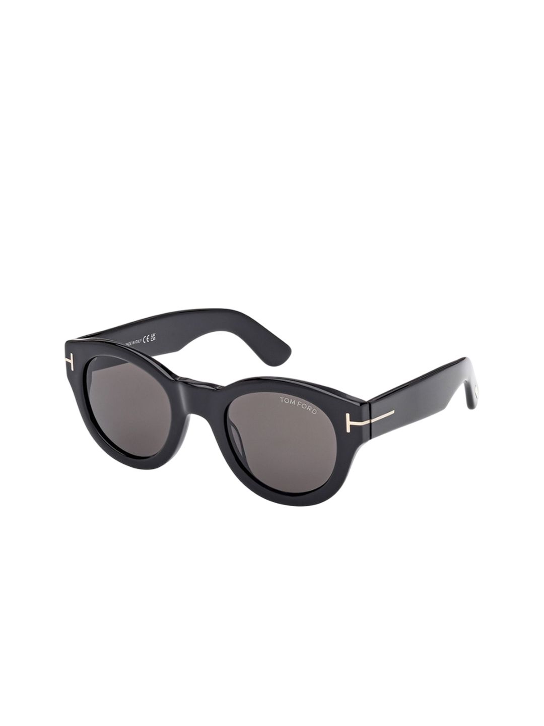Tom Ford Unisex Grey Lens & Black Oval Sunglasses with-image-48