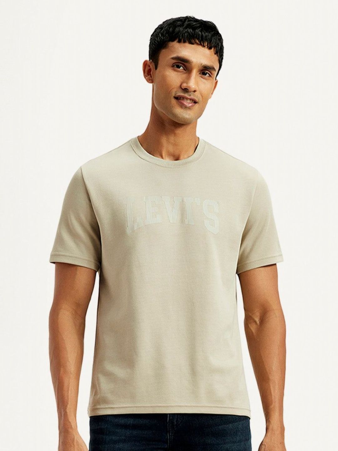 Levis Men Brand Logo Printed Round Neck T-shirt