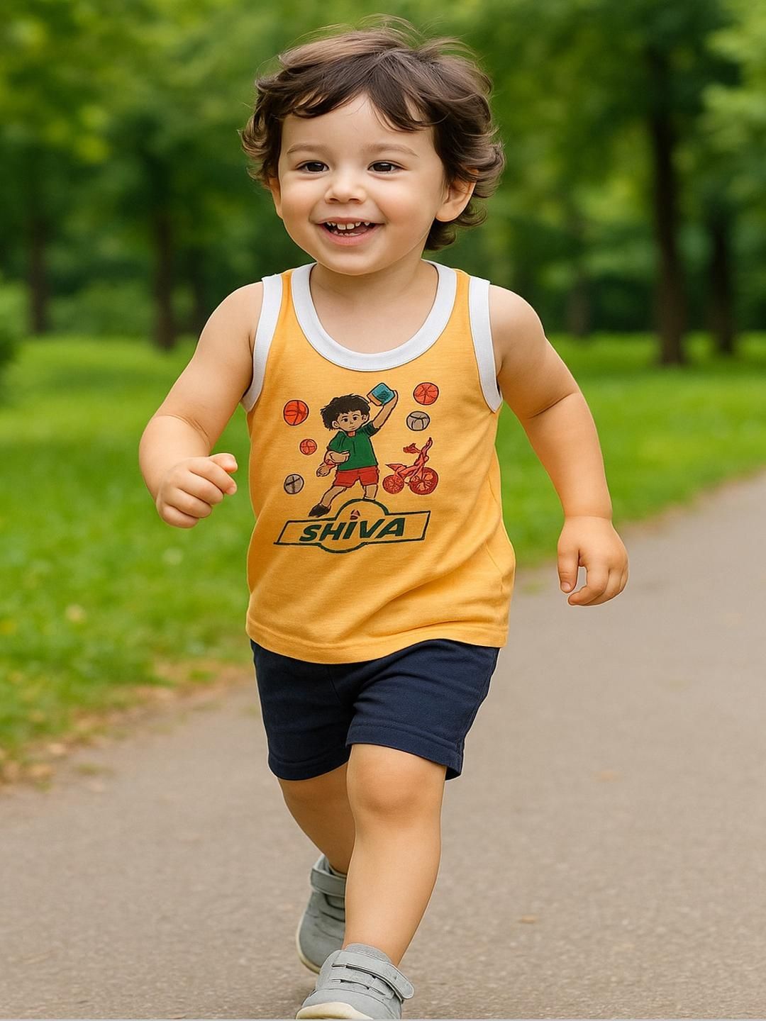 CORTICA Pack of 3 Kids Cotton Innerwear Vests-picture-35