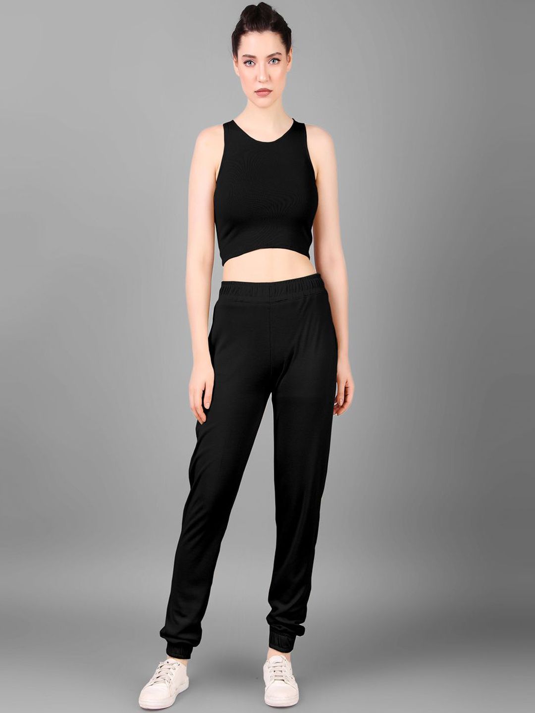 Mast & Harbour Round Neck Sleeveless Top With Jogger Co-Ords-picture-18