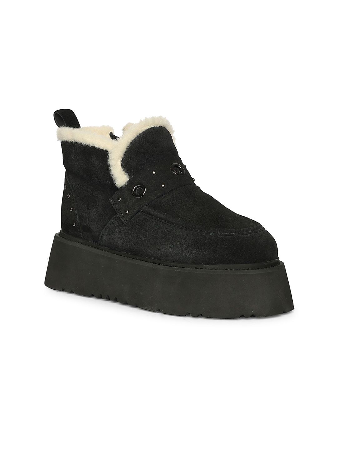 Saint G Women Textured Casual Platform-Heeled Winter Boots-image-11
