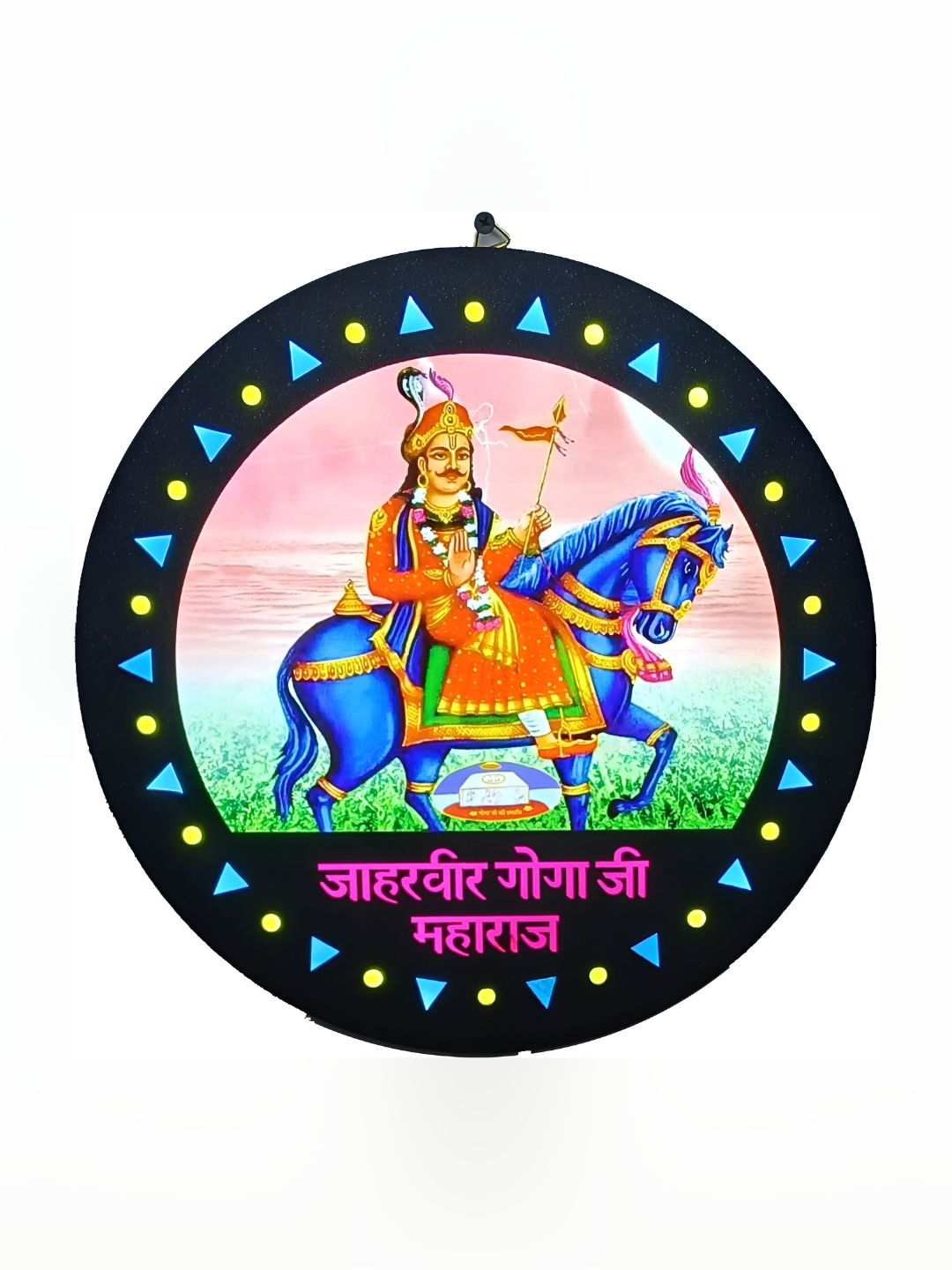 SHRI KHATU SHYAM CREATION Black & Navy Blue Religious Printed Wall Photo Frame-picture-15