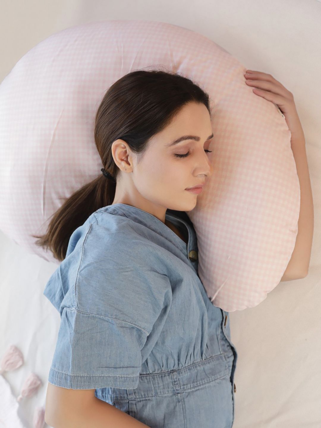 MiArcus Pink Cotton Maternity Pillow-picture-15