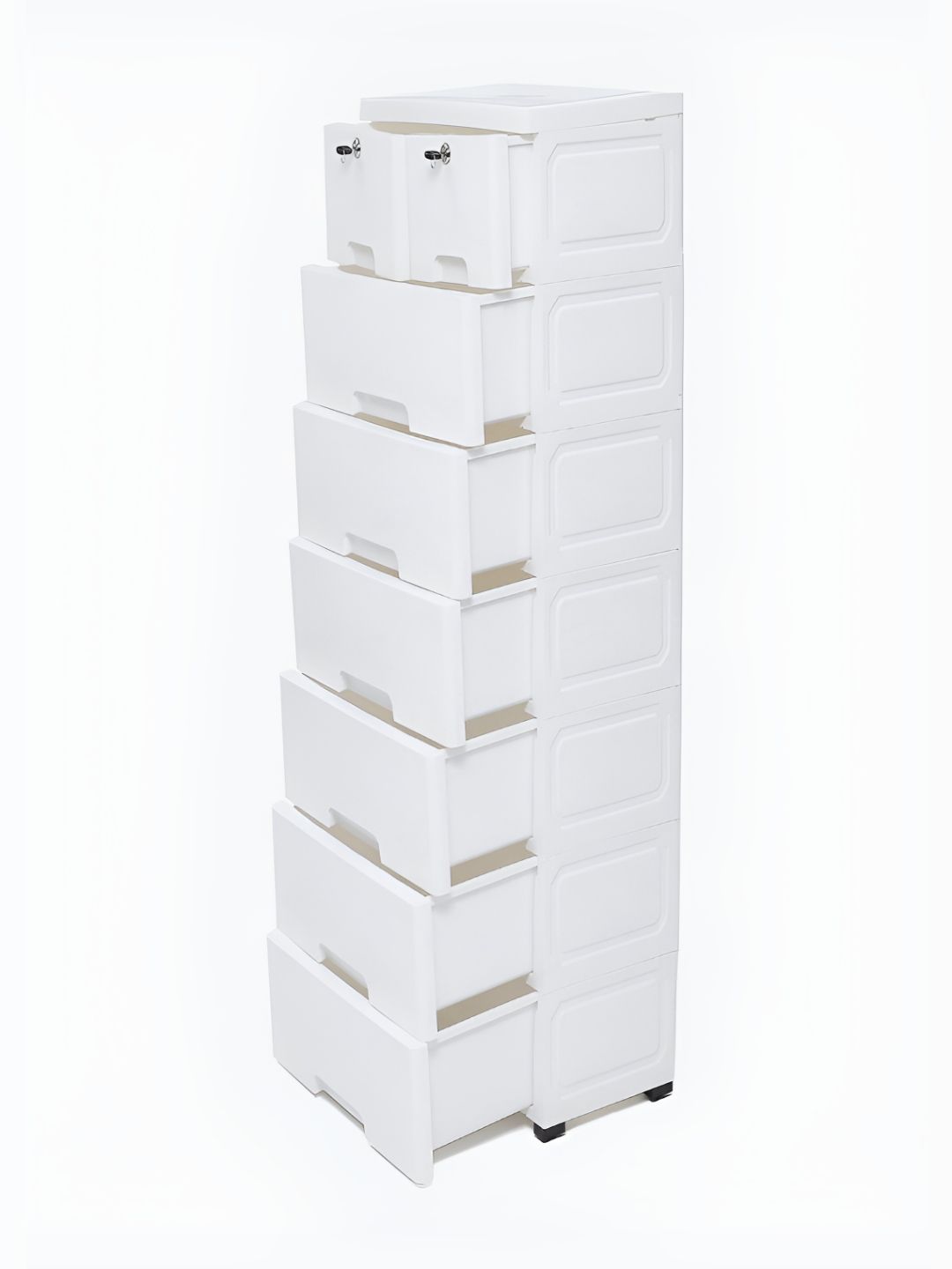 The Tickle Toe Kids White Durable & Eco-Friendly 8-Drawer Storage Chest