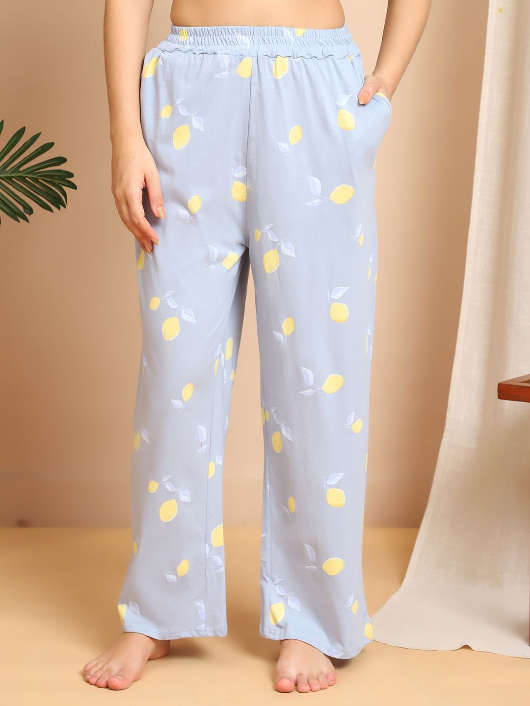 etc x fwd ETC Women Printed Cotton Lounge Pants-picture-41