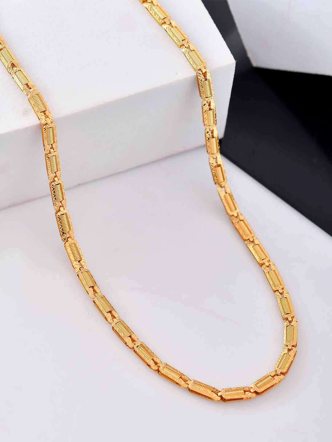 VOJ Men Brass Gold-Plated Handcrafted Chain-picture-15