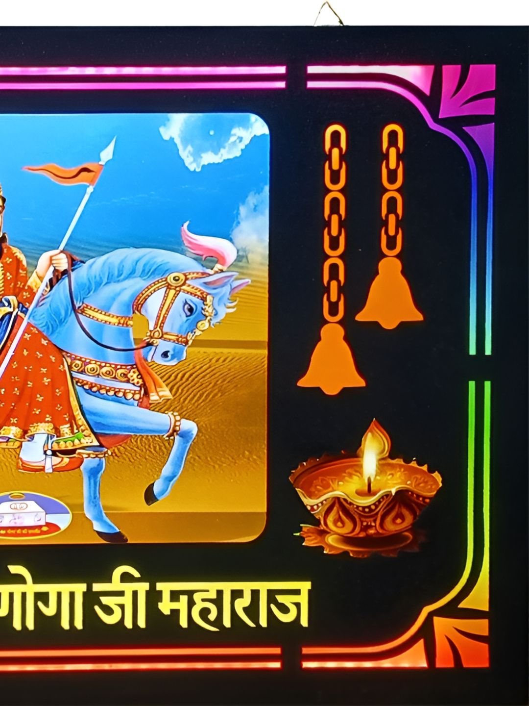 SHRI KHATU SHYAM CREATION Black & Purple Religious Printed Wall Photo Frame-picture-34