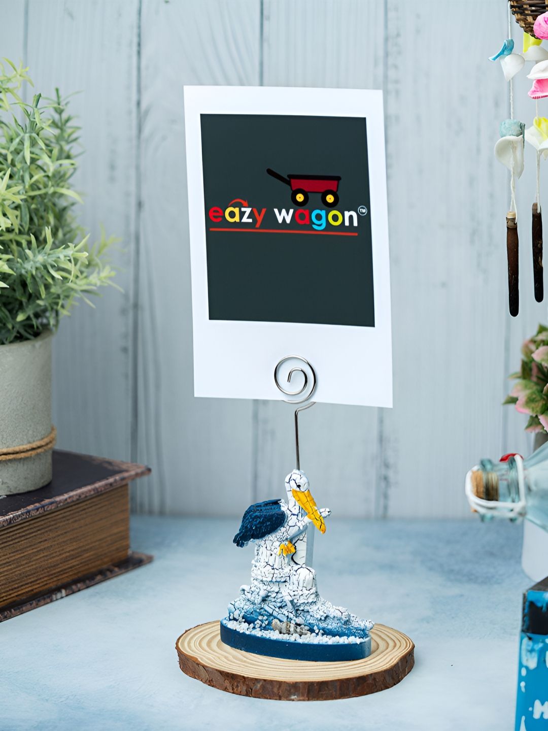 eazy wagon Blue Printed Wood Photo Holder-picture-28