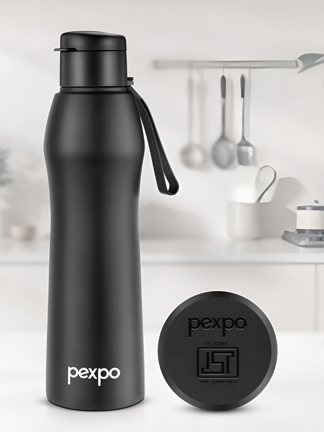 Pexpo Black Single Stainless Steel Single Wall Vacuum Water Bottle-picture-38