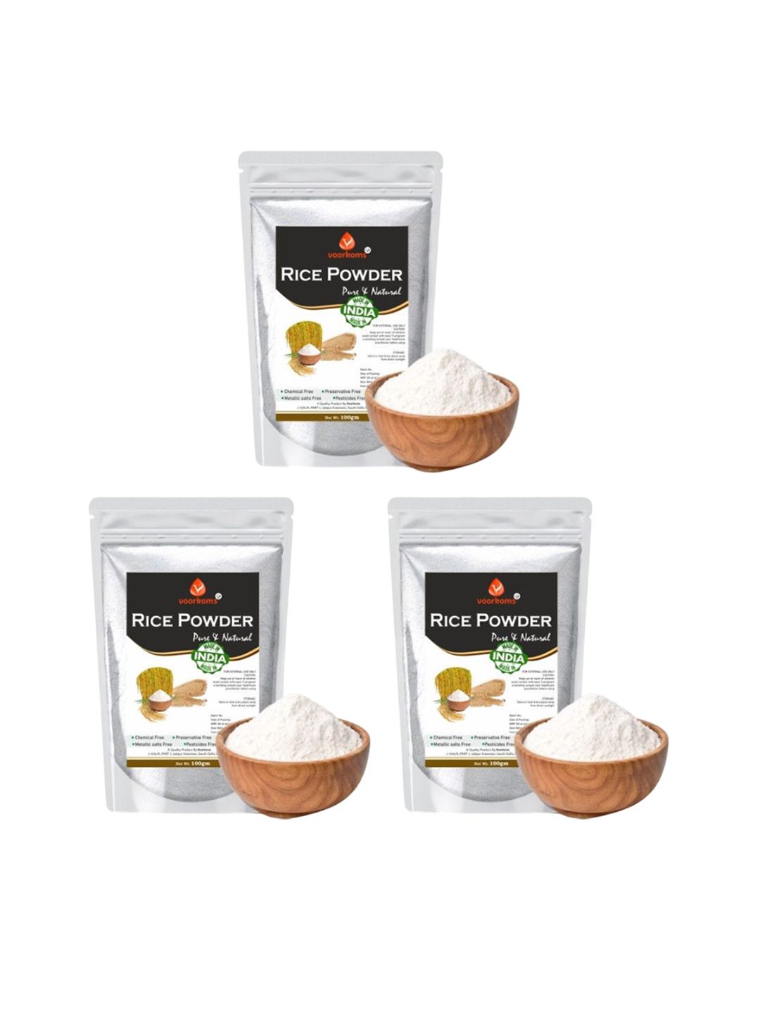 VOORKOMS Set Of 3 Rice Powder Face Pack - 100 g Each-picture-53