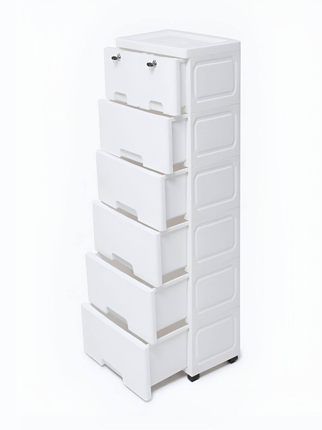 The Tickle Toe Kids White Durable & Eco-Friendly 7-Drawer Storage Chest