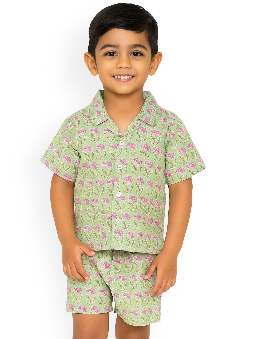 Pum Pum Boys Printed Shirt with Shorts-picture-19