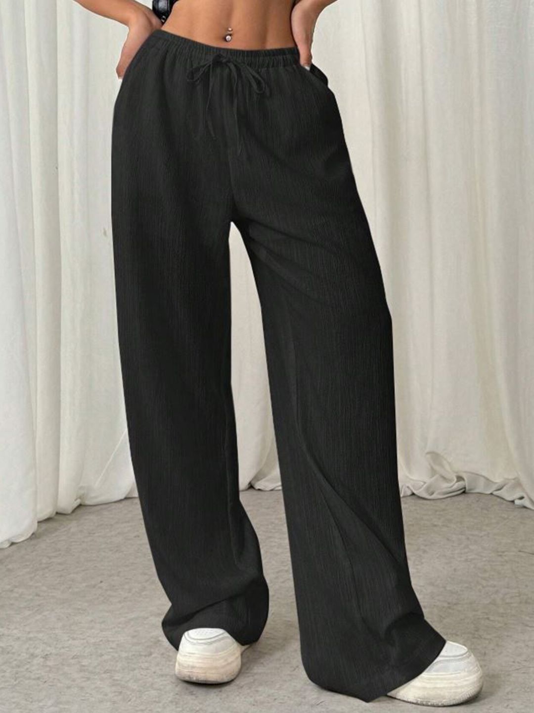 Visit Wear Women Original Relaxed Fit High-Rise Wide Leg Trousers-picture-31