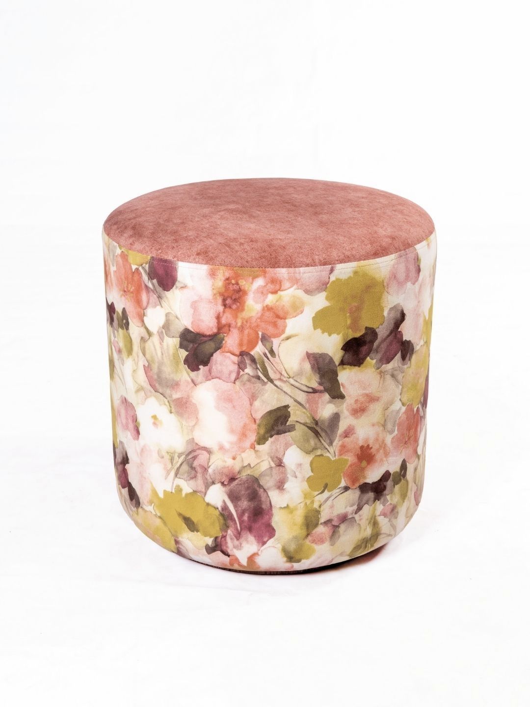 Sujan Carnival Funiture Brown & White Printed Round Ottoman-image-15