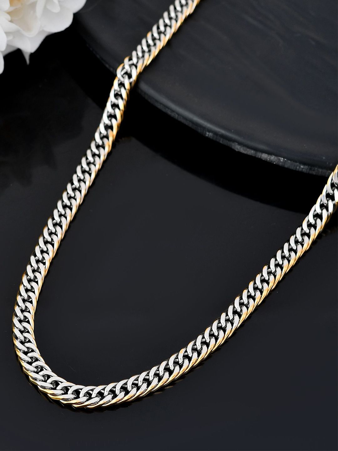 VOJ Men Brass Silver-Plated Chain-picture-12