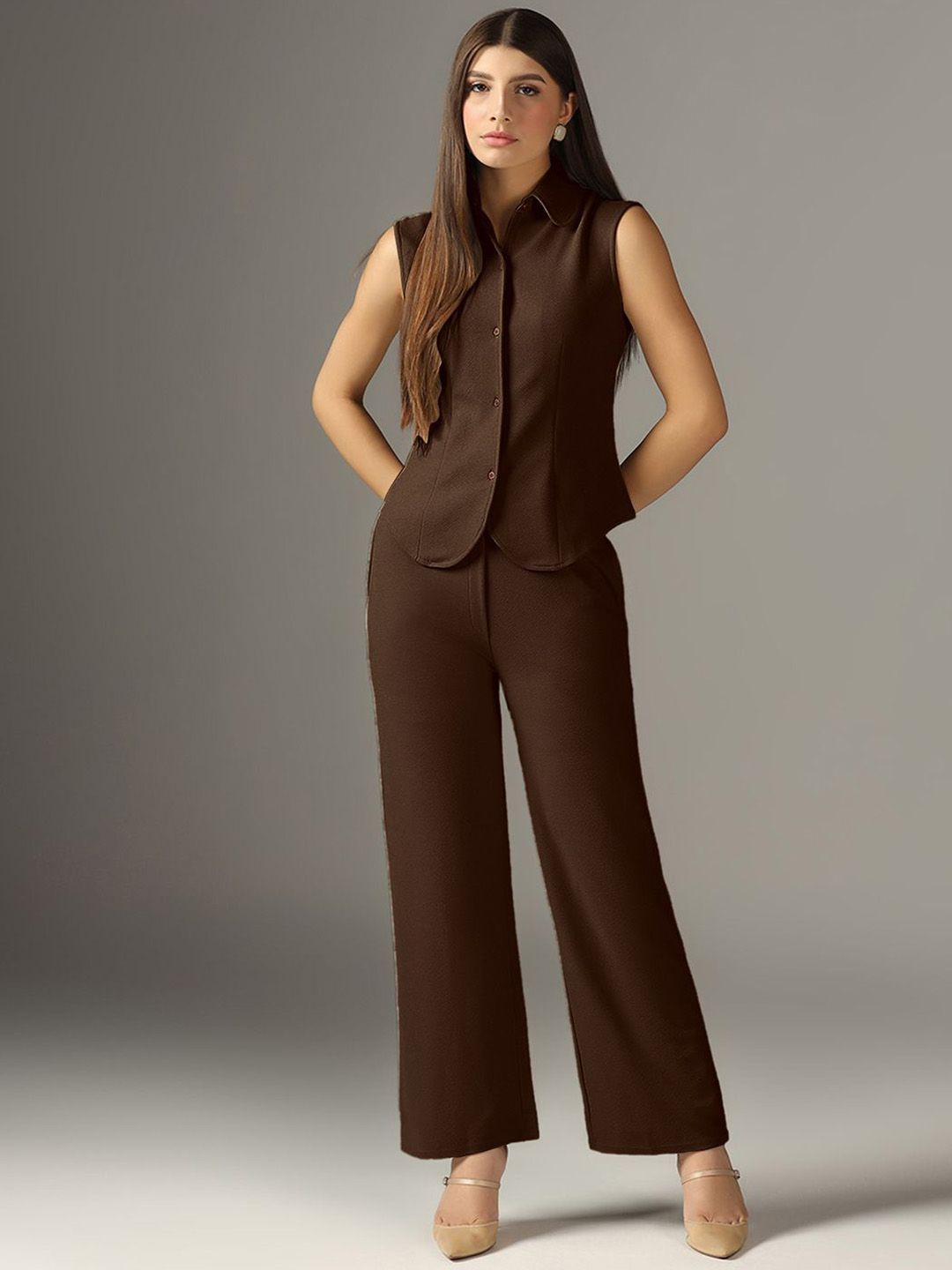 Selvia Shirt Collar Shirt & Trousers Co-ords