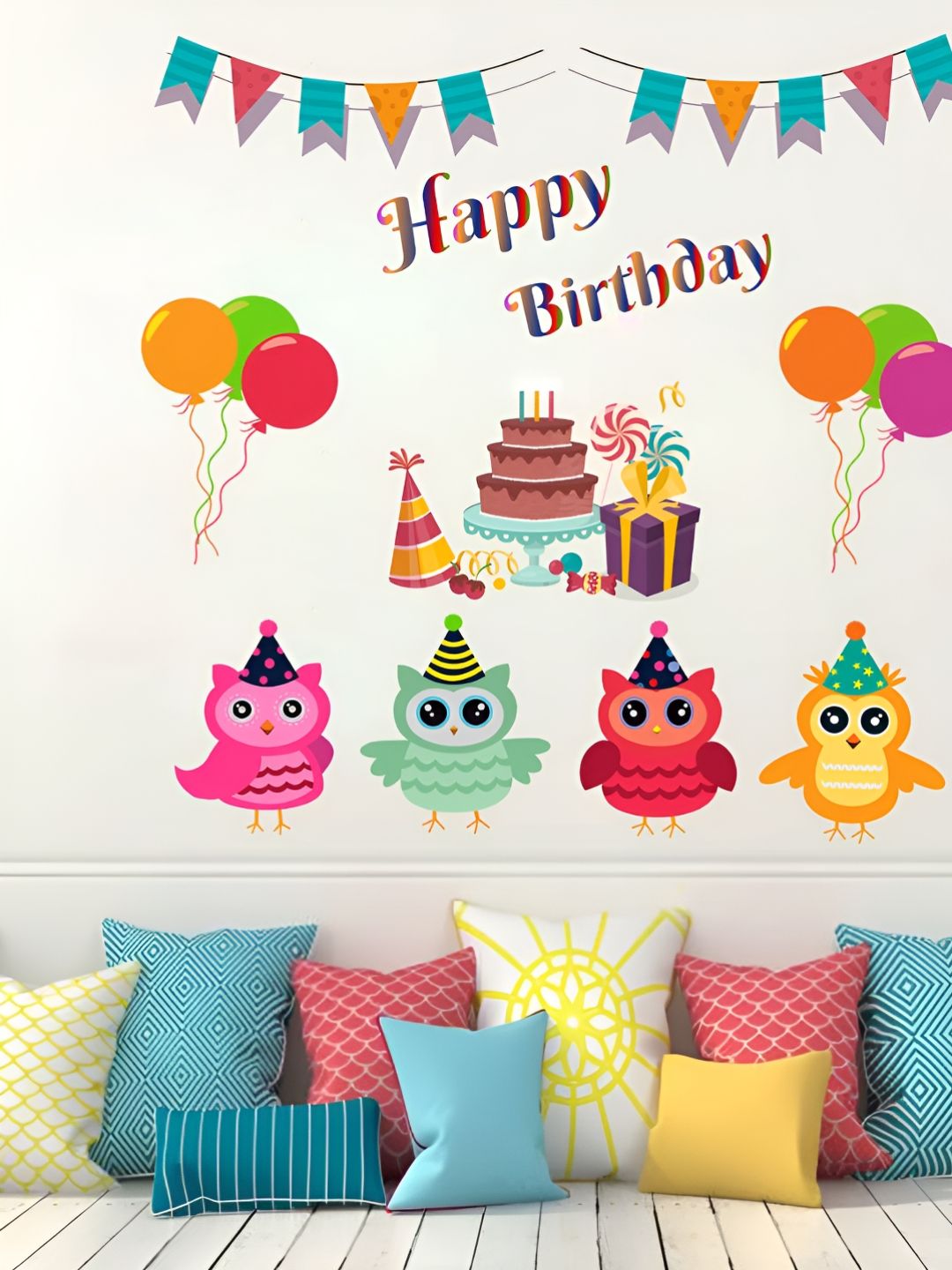 LANSTICK Yellow & Pink Printed Matte-Finished Splash-Proof Eco-Friendly Wallpaper-picture-22