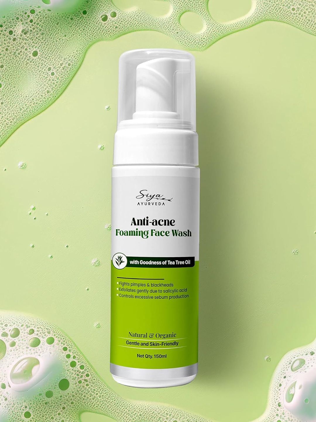 Siya Ayurveda Anti-Acne Foaming Face Wash With Tea Tree Oil - 150 ml-image-7