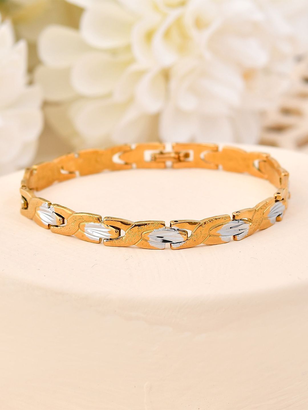 VOJ Men Brass Gold-Plated Link Bracelet-picture-10