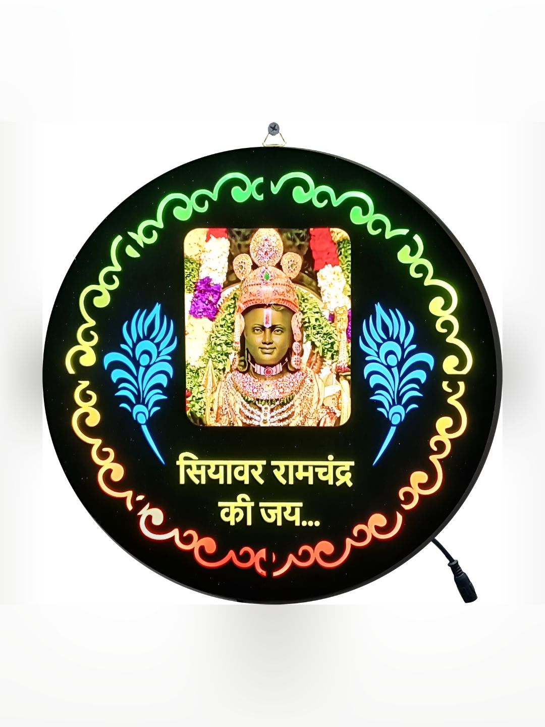 SHRI KHATU SHYAM CREATION Black & Blue Religious Printed Wood Wall Photo Frame-picture-14