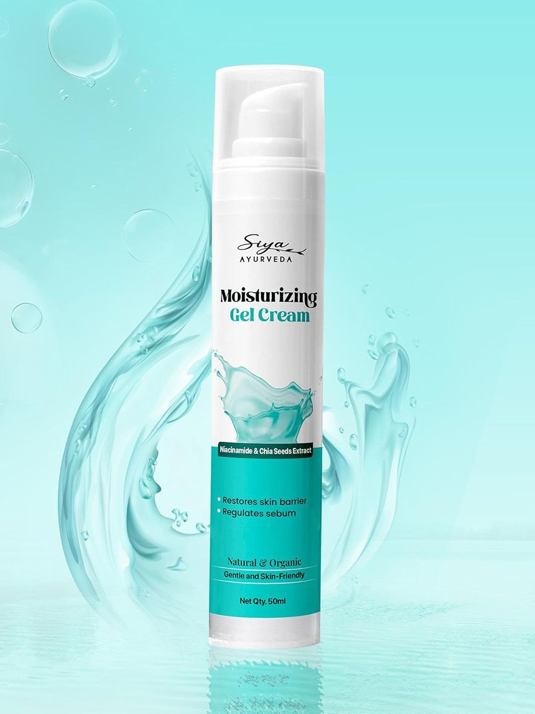 Siya Ayurveda Pore Minimizing Gel Moisturizer With 1% Niacinamide - 50 ml