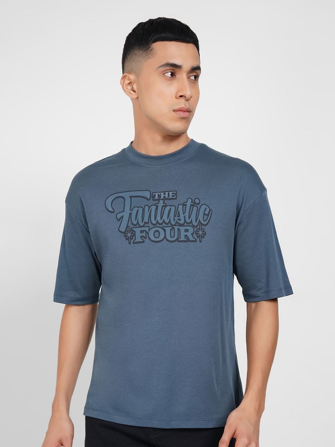 SF JEANS by Pantaloons Typography Printed Regular Sleeves Pure Cotton Relaxed Fit T-shirt-picture-26