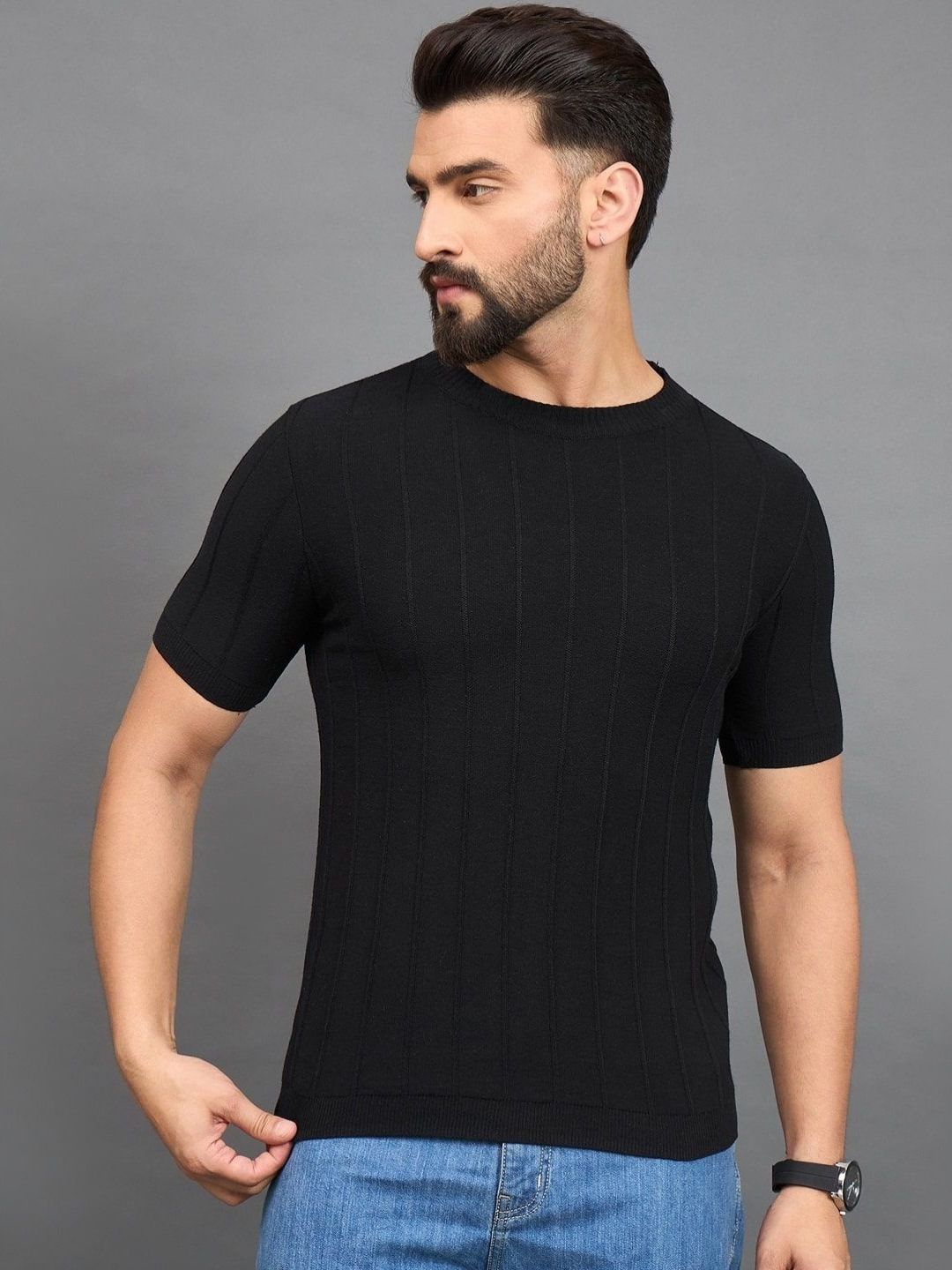 Mast & Harbour Short Sleeves Sleeves Round Neck Cotton Flat Knit T-shirt-picture-28