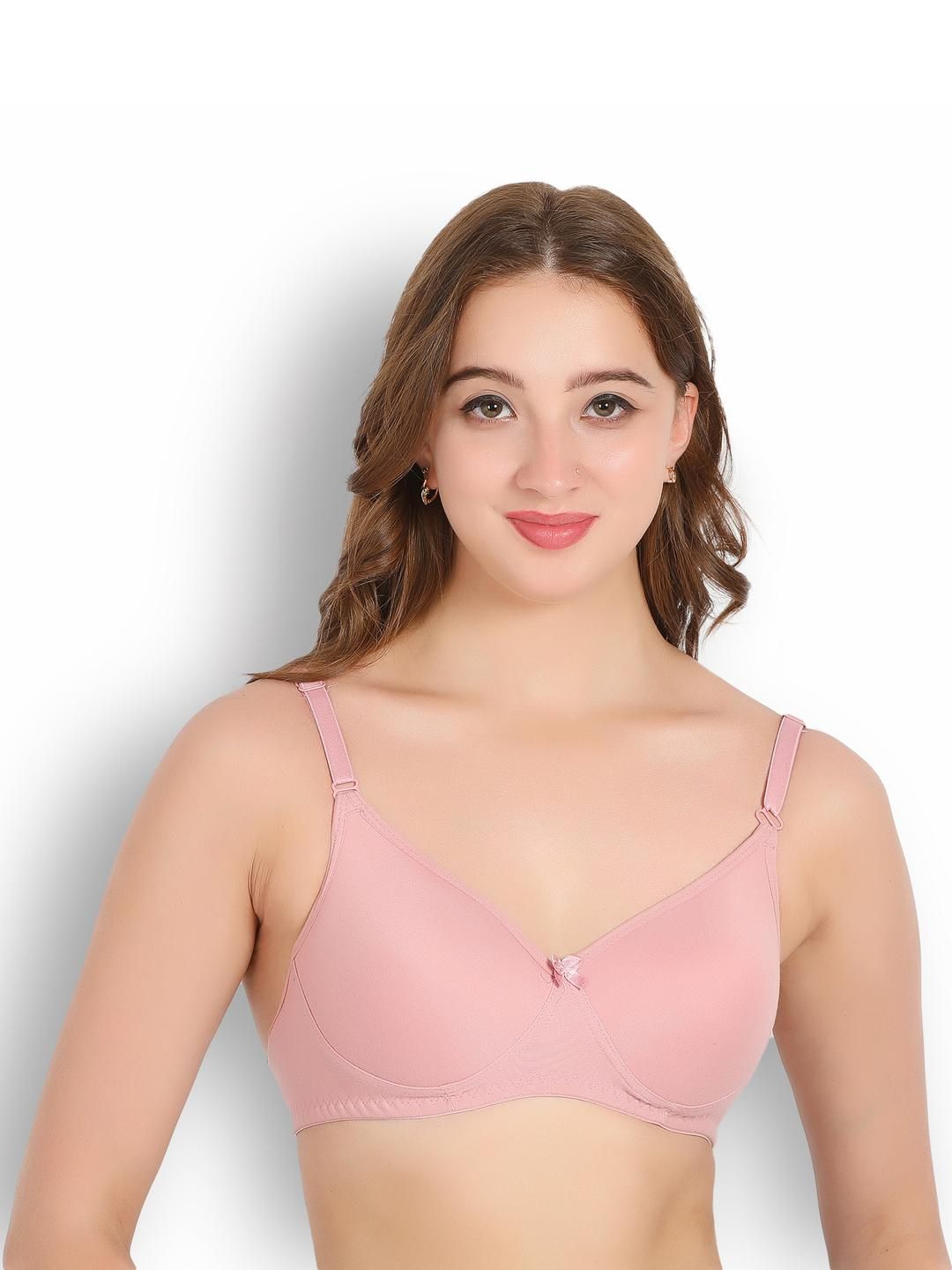 Famup Pink Cotton Heavily Padded & Non-Wired Everyday Bra-picture-47