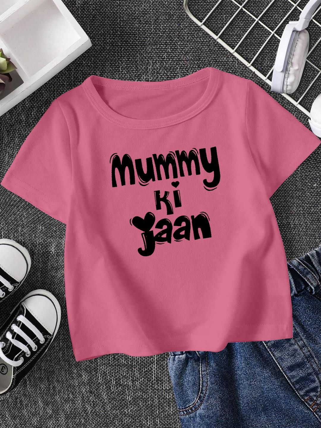 FIONAA TRENDZ Kids-Unisex Pink Cotton Tshirts-image-19