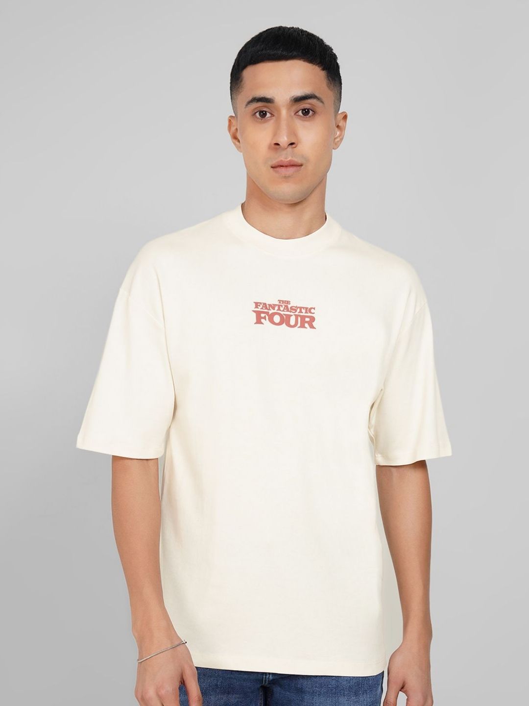 SF JEANS by Pantaloons Typography Printed Round Neck Pure Cotton Relaxed Fit T-shirt-picture-23