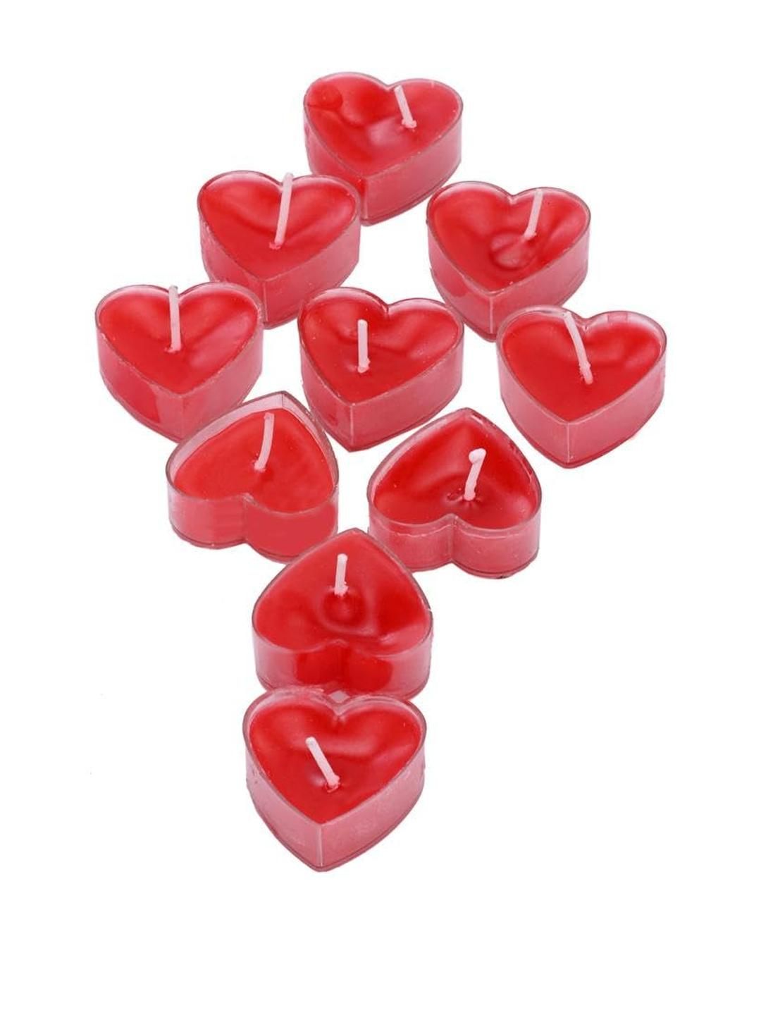 Somil Pack of 10 Romantic Heart-Shaped Candles-picture-12