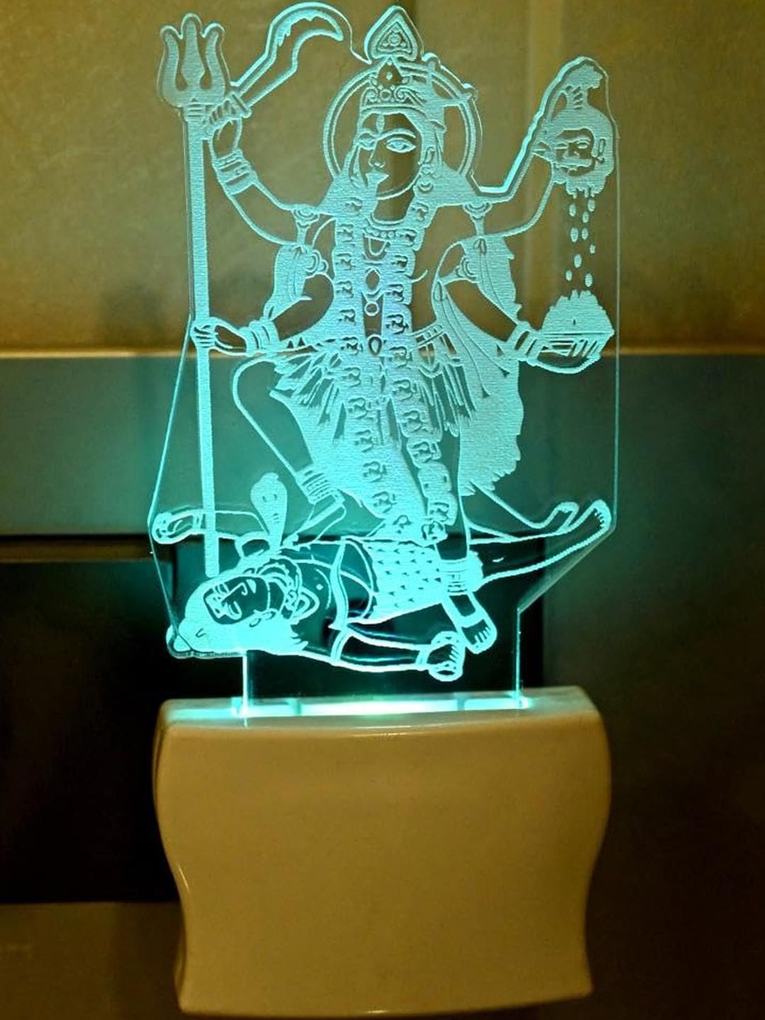 SOMIL Green & Blue Printed Glass Wall Lamp-image-44