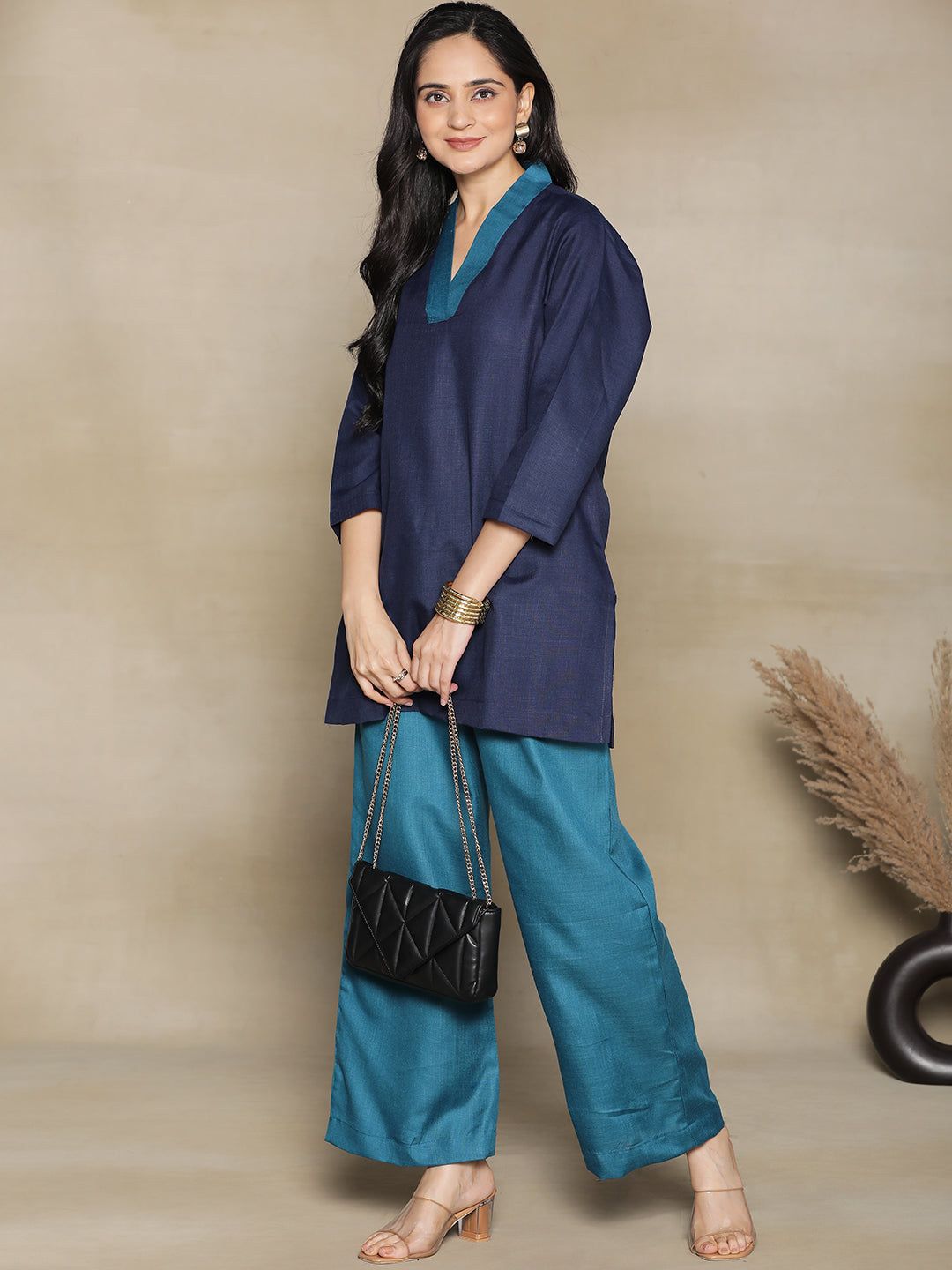 LetsDressUp Cotton V-Neck Top With Palazzo Co-Ords-picture-17