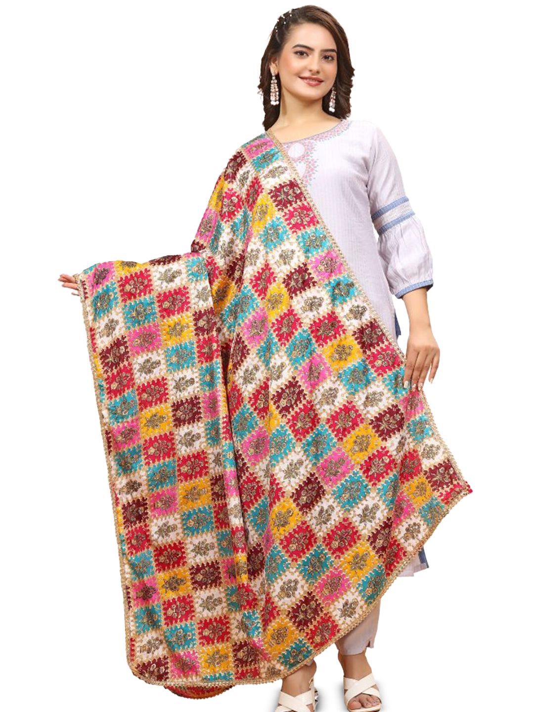 Kemza Ethnic Motifs Printed Dupatta-picture-18
