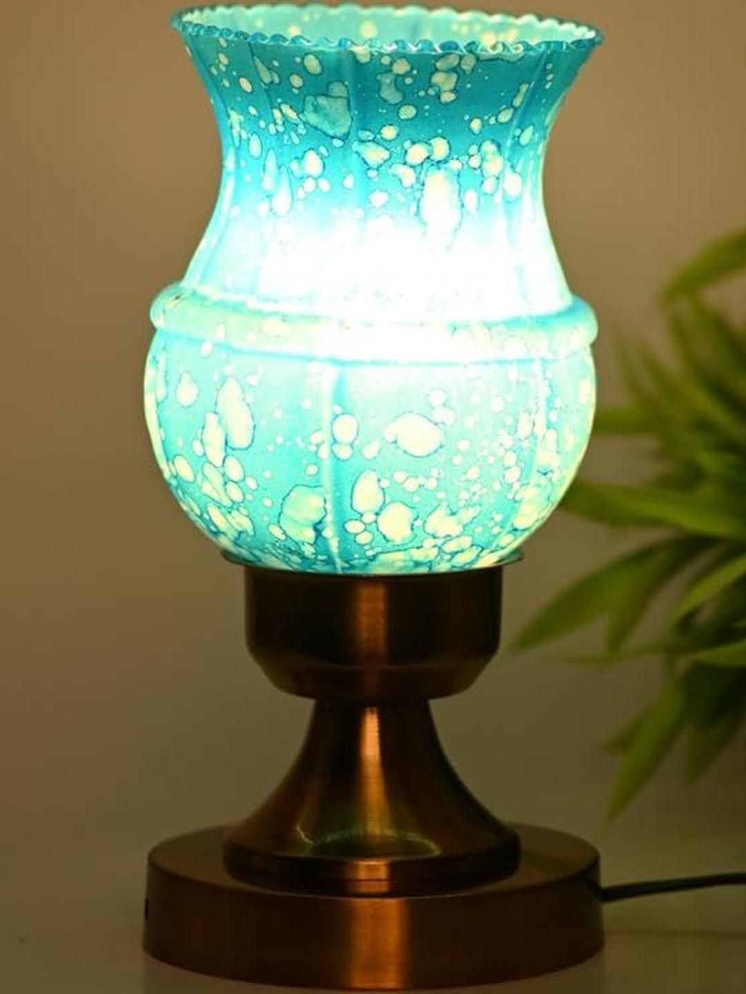 SOMIL Blue Glass Cylinder Table Lamps-picture-16