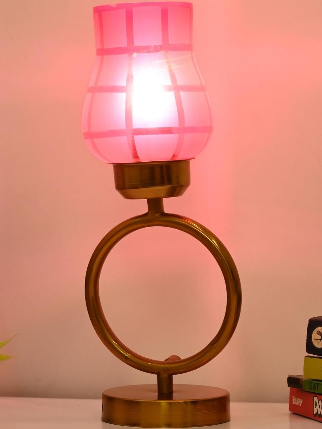 SOMIL Pink Glass Cylinder Table Lamps-picture-20