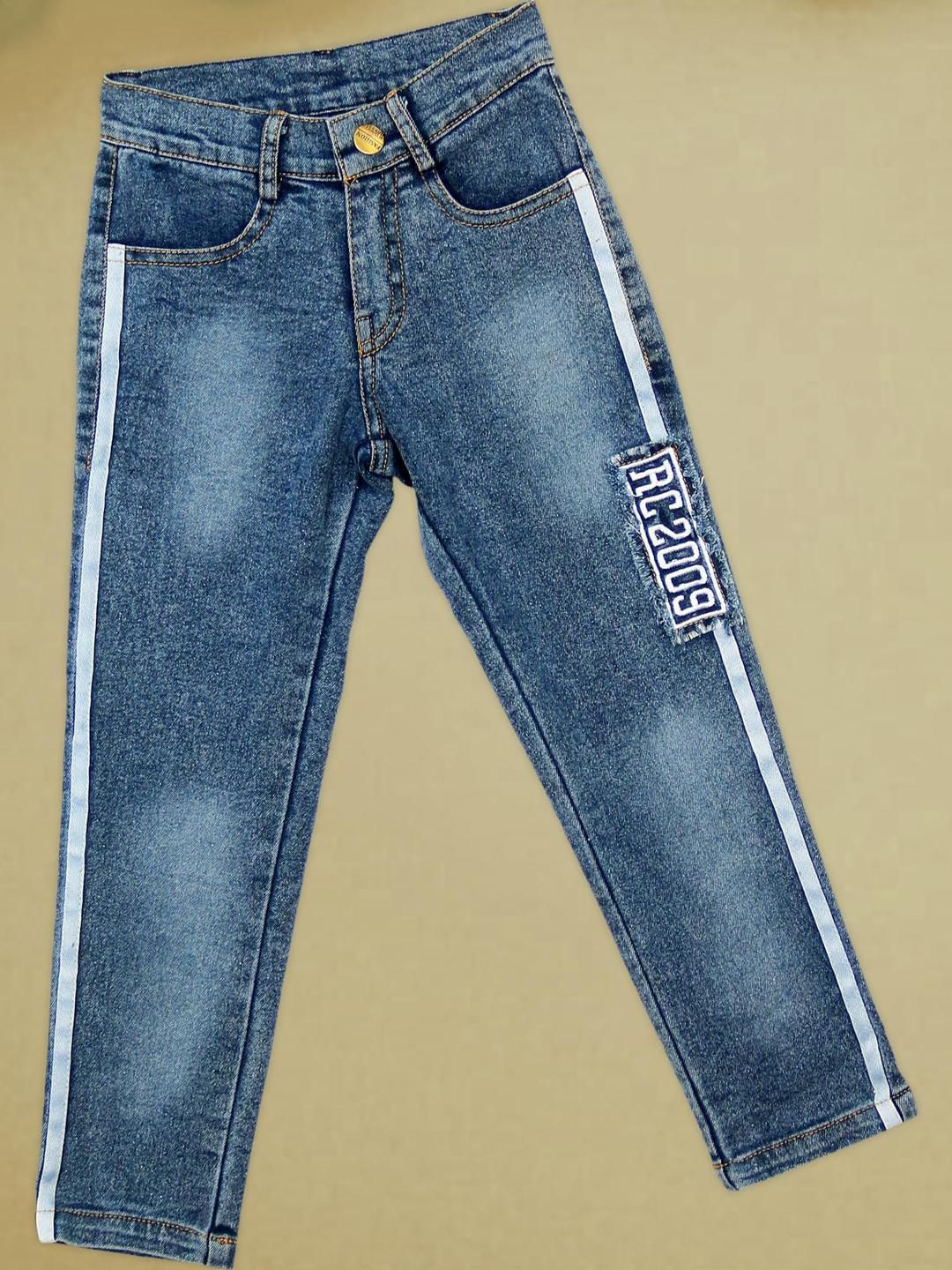 ME N MY Unisex Kids Regular Fit Mid-Rise Light Fade Jeans-picture-28