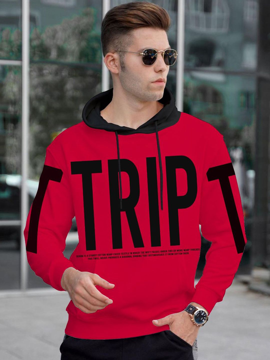 Triptee Men Typography Printed Hooded Sweatshirt-picture-43