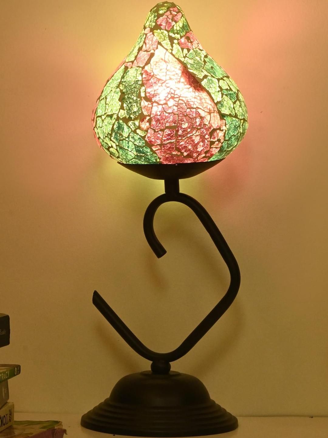 SOMIL Pink Glass Cylinder Table Lamps-picture-10