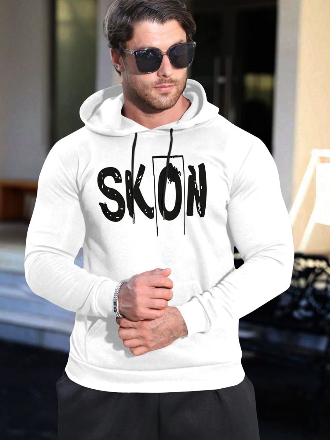 Triptee Men Printed Hooded Cotton Sweatshirt-picture-32