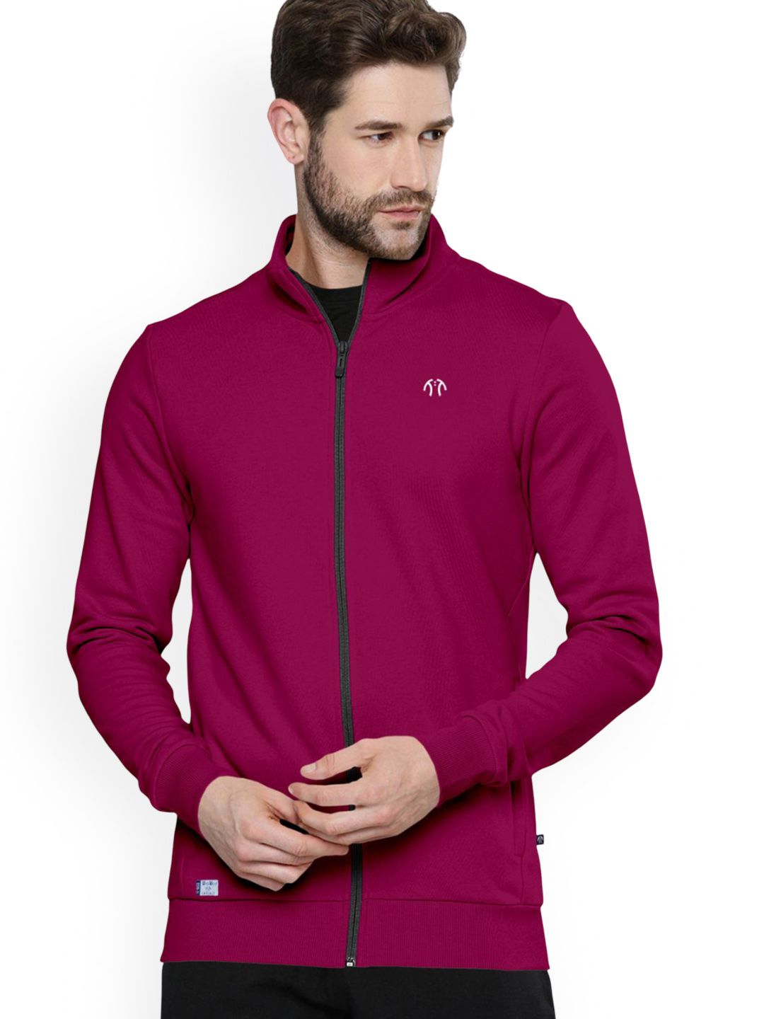 Triptee Men Mock Collar Solid Sporty Jacket-picture-22