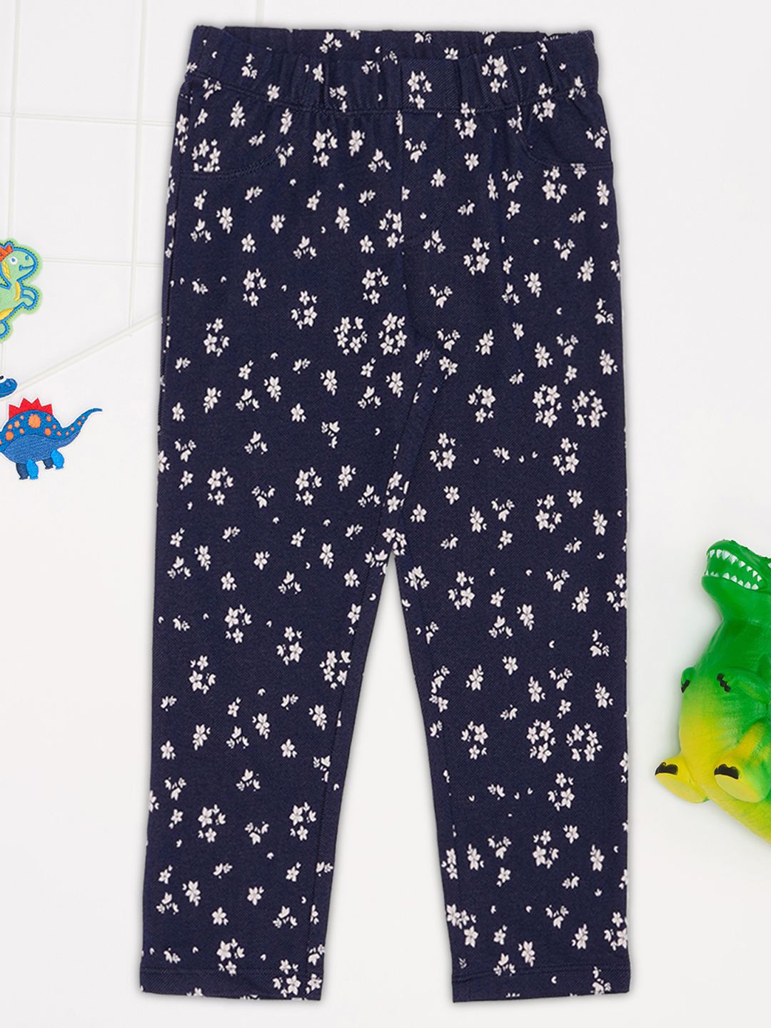 Pantaloons Junior Girls Floral Printed Mid-Rise Treggings-picture-22