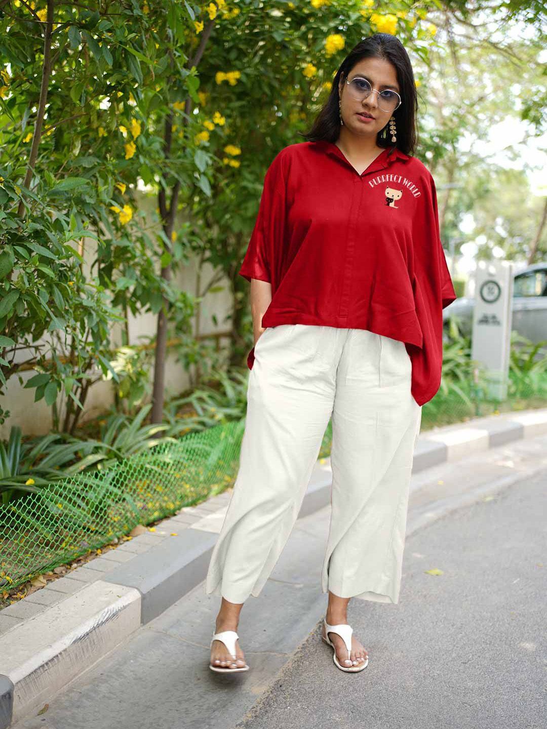 LetsDressUp Printed Shirt Collar Kaftan Top With Palazzo Co-Ords-picture-16