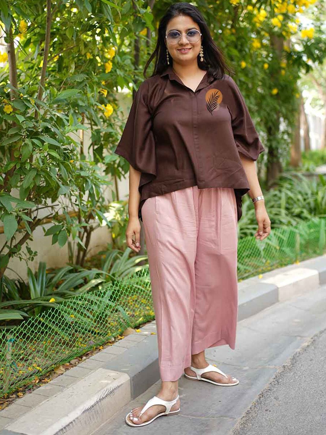 LetsDressUp Printed V-Neck Top With Palazzo Co-Ords-picture-32