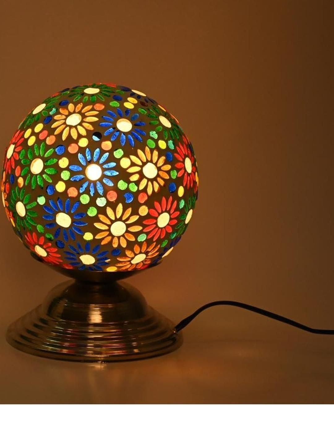 SOMIL Multicoloured Textured Glass Spherical Table Lamp-picture-36