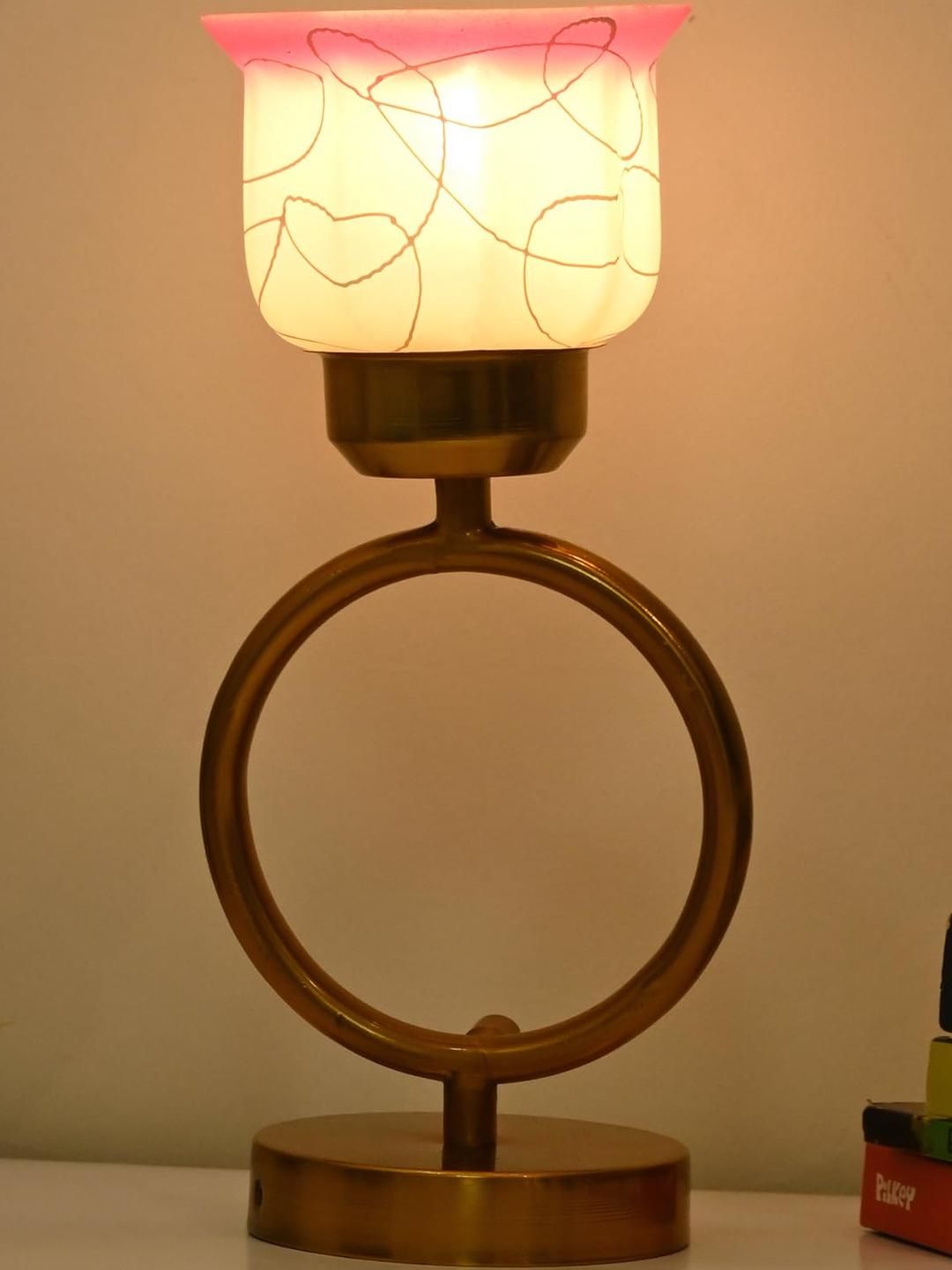 SOMIL Pink Glass Cylinder Table Lamps-picture-19