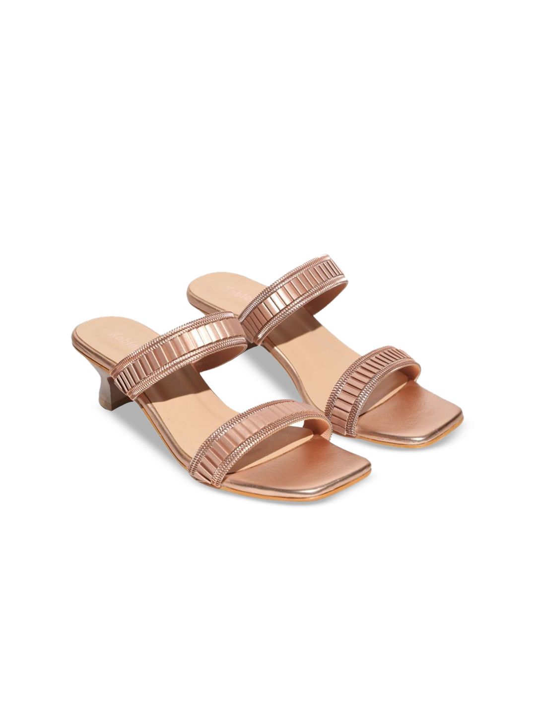 Koblerr Striped PU Party Kitten Pumps-picture-40