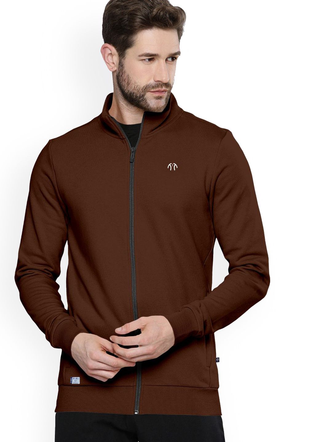 Triptee Sporty Mock Collar Cotton Jacket with Patchwork-picture-22