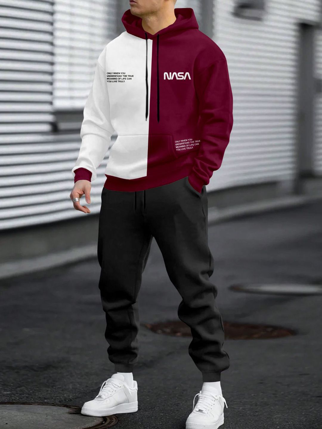 Triptee Men Printed Hooded Pullover Sweatshirt-picture-26
