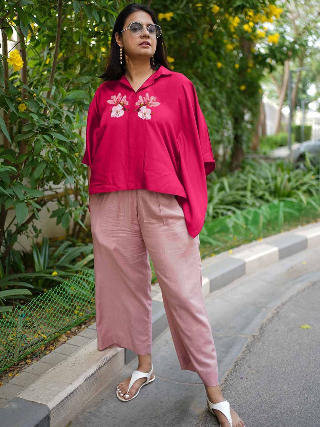 LetsDressUp Printed V-Neck Top With Palazzo Co-Ords-picture-38